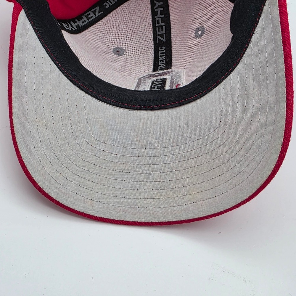 Zephyr Ohio State Buckeyes Fitted Hat Size 7 Red 100% Wool Embroidered NCAA Cap - Picture 13 of 13